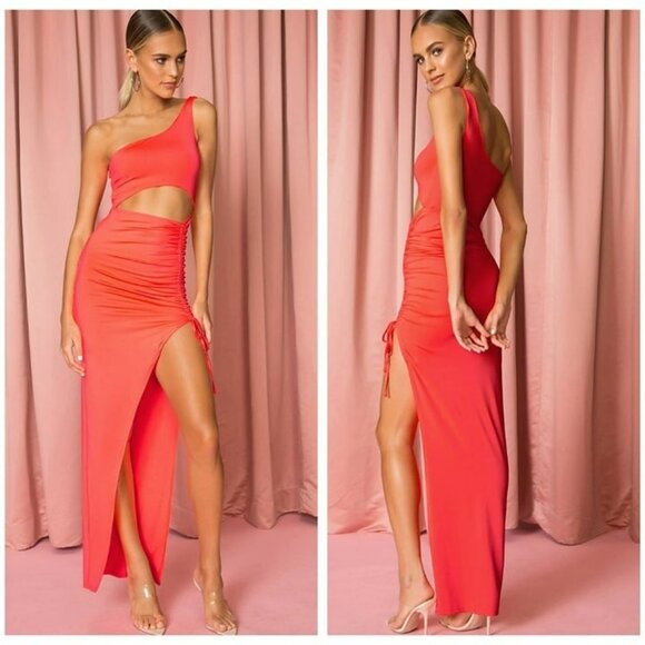 REVOLVE Dresses & Skirts - Superdown Alanie Maxi Dress - Neon Pink